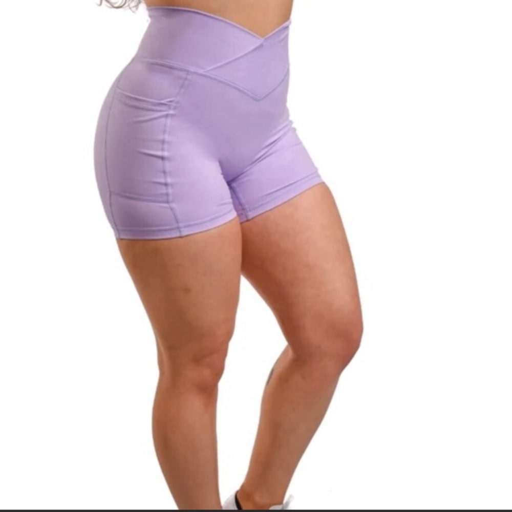 TYC Camo Effortless Vortex Pocket Shorts- Lavender Camo